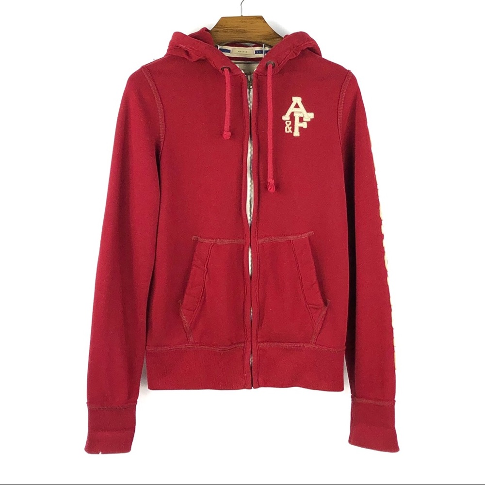 ABERCROMBIE & FITCH | Muscle Full Zip Logo Hoodie